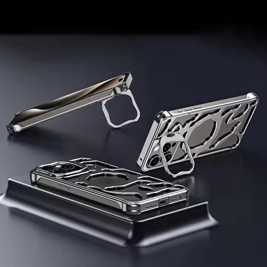 Casehub Luxury Auspicious Cloud Series Design Metal Case for iPhones (iPhone 15) Silver