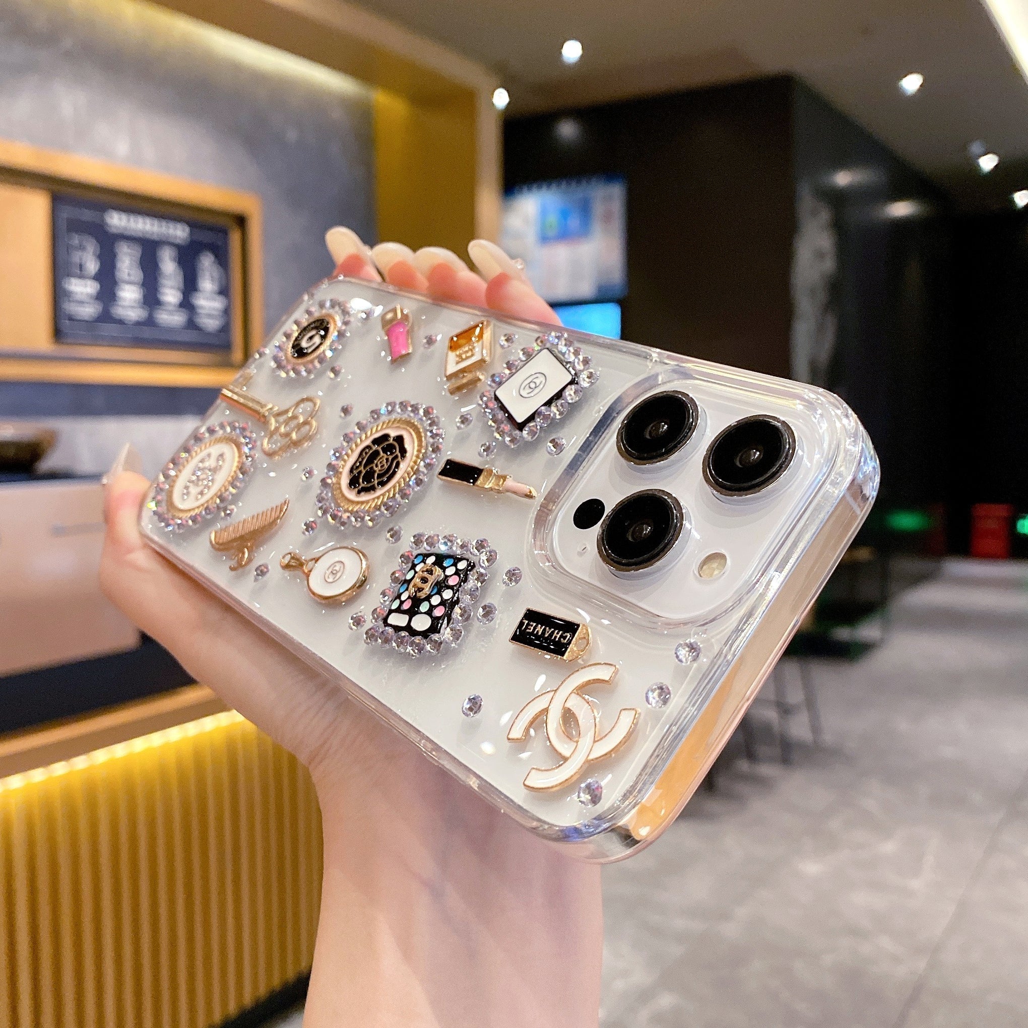 Clear Makeup Back Cover Case for iPhone