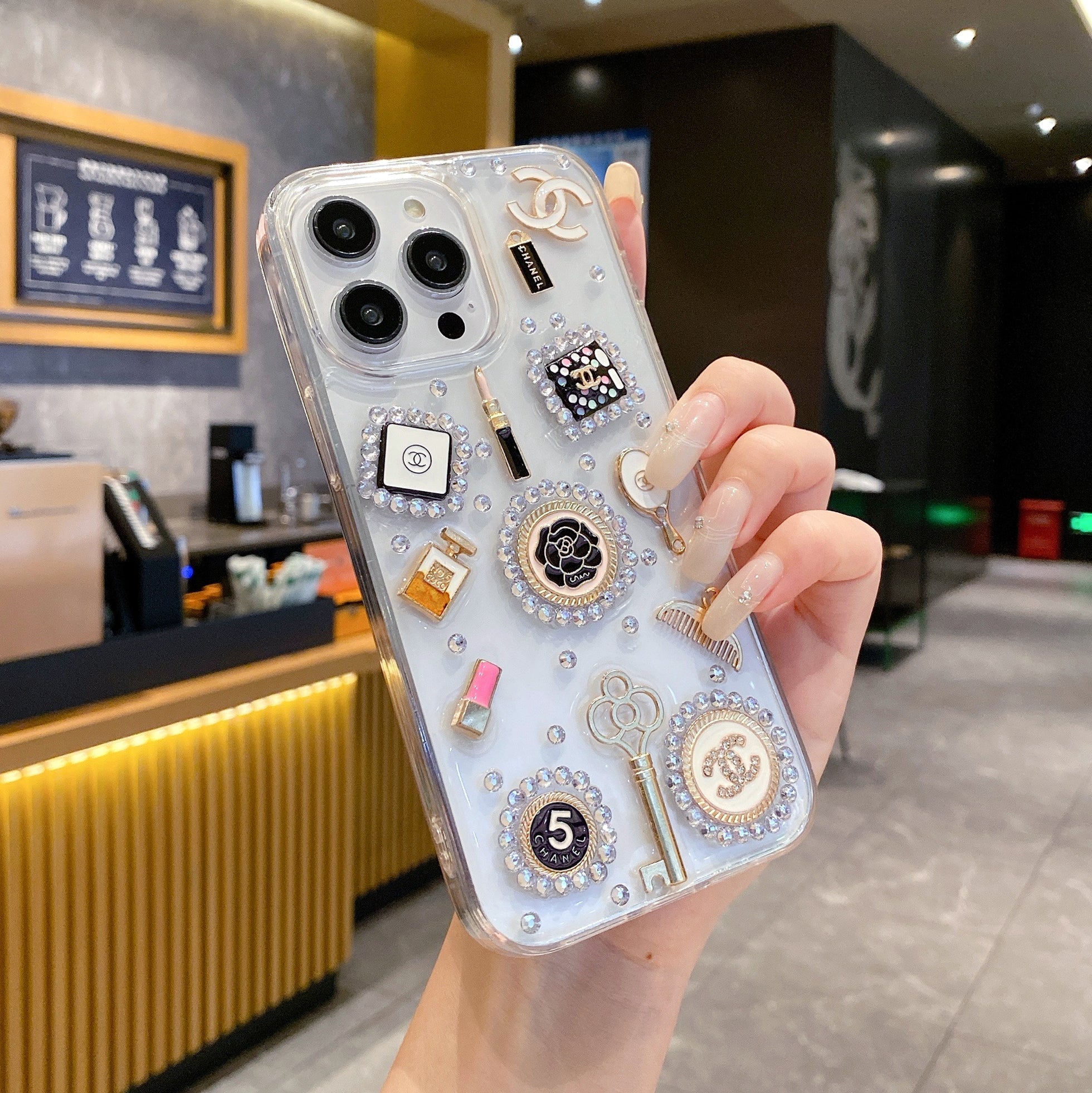 Clear Makeup Back Cover Case for iPhone