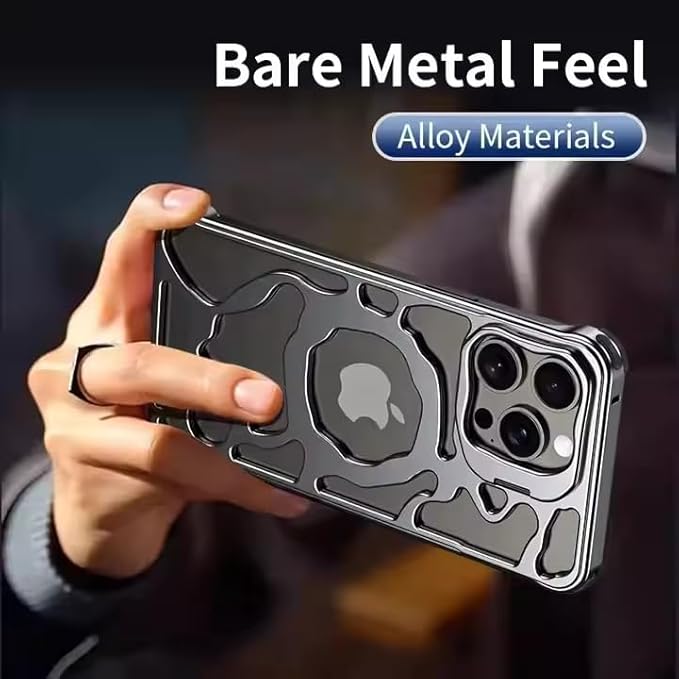 Casehub Luxury Auspicious Cloud Series Design Metal Case for iPhones (iPhone 15) Silver