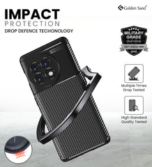 Aramid Fibre Series Shockproof Armor Back Cover for OnePlus 11R 5G, 6.74 inch, Black