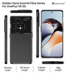 Aramid Fibre Series Shockproof Armor Back Cover for OnePlus 11R 5G, 6.74 inch, Black