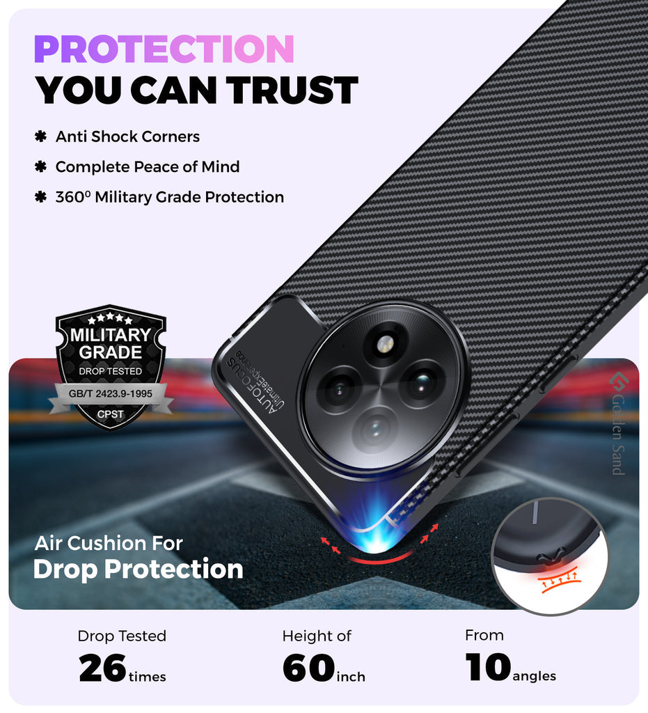 Aramid Fibre Rugged Flexible TPU Series Shockproof Armor Back Cover for OnePlus 13R 5G, 6.78 inch, Black