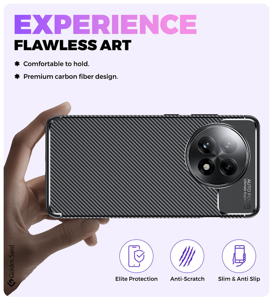 Aramid Fibre Rugged Flexible TPU Series Shockproof Armor Back Cover for OnePlus 13R 5G, 6.78 inch, Black