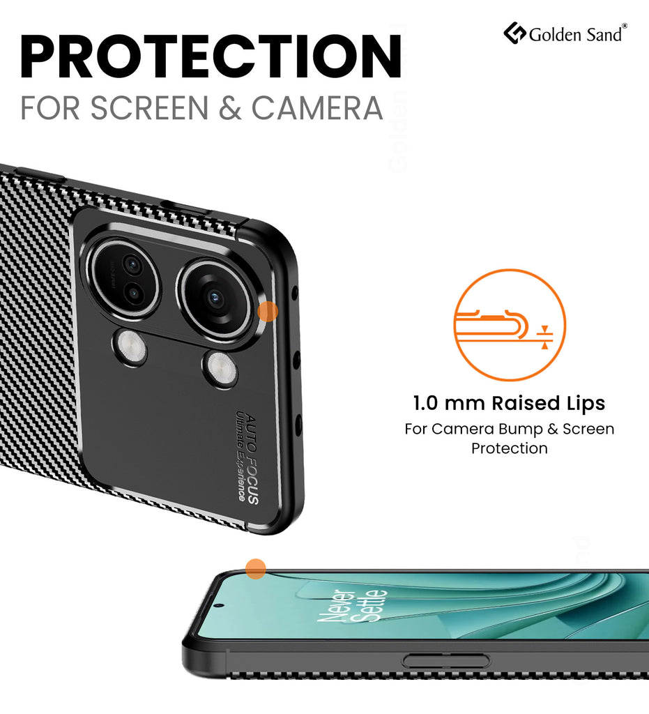 Aramid Fibre Series Shockproof Armor Back Cover for OnePlus Nord 3 5G, 6.74 inch, Black