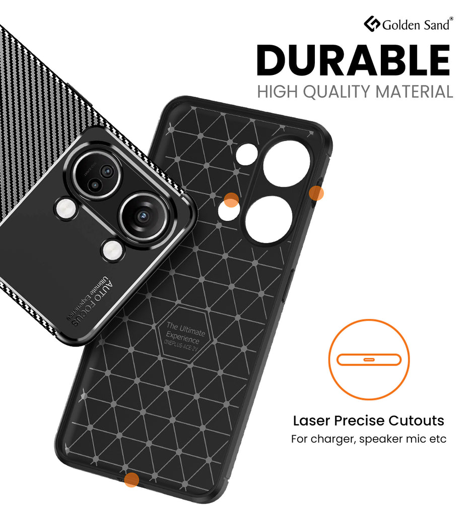 Aramid Fibre Series Shockproof Armor Back Cover for OnePlus Nord 3 5G, 6.74 inch, Black
