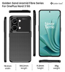 Aramid Fibre Series Shockproof Armor Back Cover for OnePlus Nord 3 5G, 6.74 inch, Black