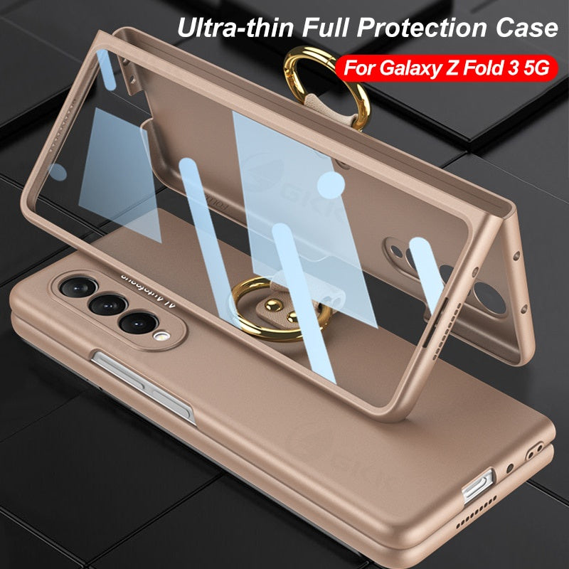 Casing Frame With Tempered Glass For Samsung Galaxy Z
