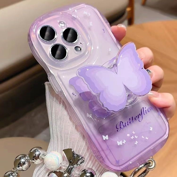Butterfly Mirror Silicon Phone Case For iPhone