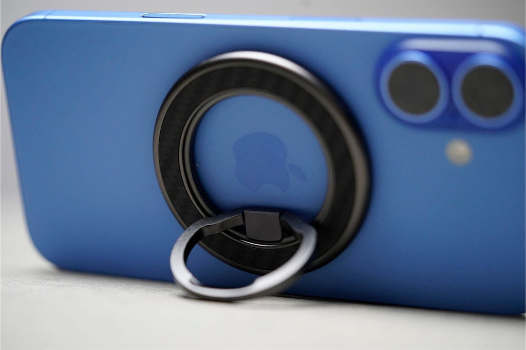 360 Degree Rotatable Carbon Fiber Magnetic Ring Holder