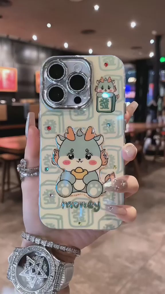 Cartoon West Highland Protective Cover with Music Stand for iPhone 17 16 15 14 13 12 11 Pro Max Pro Plus TPU Phone Case